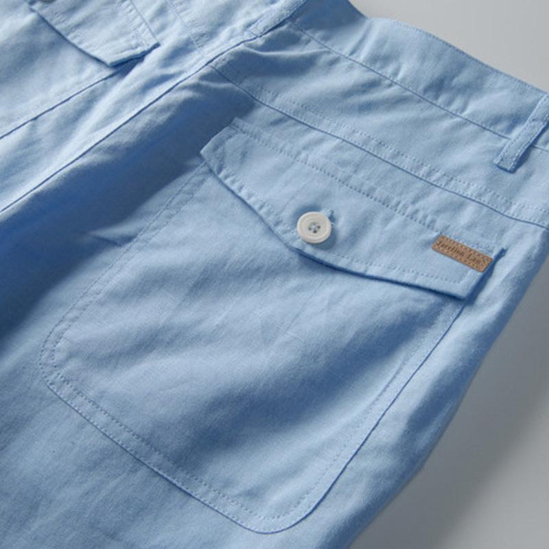 Short homme en lin et coton