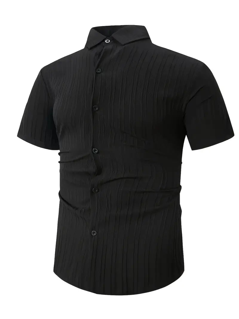 Ethan – chemise rayée à manches courtes décontractée et chic pour homme