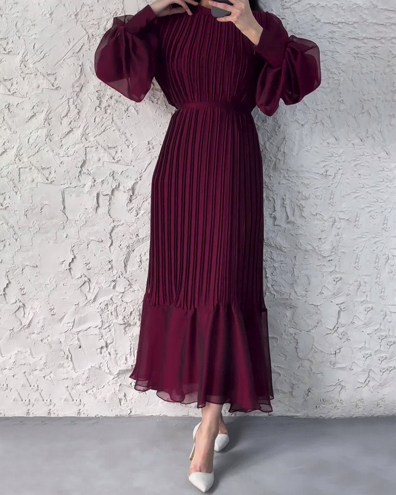 ÉLIE™ | ROBE MAXI À MANCHES BOUFFANTES