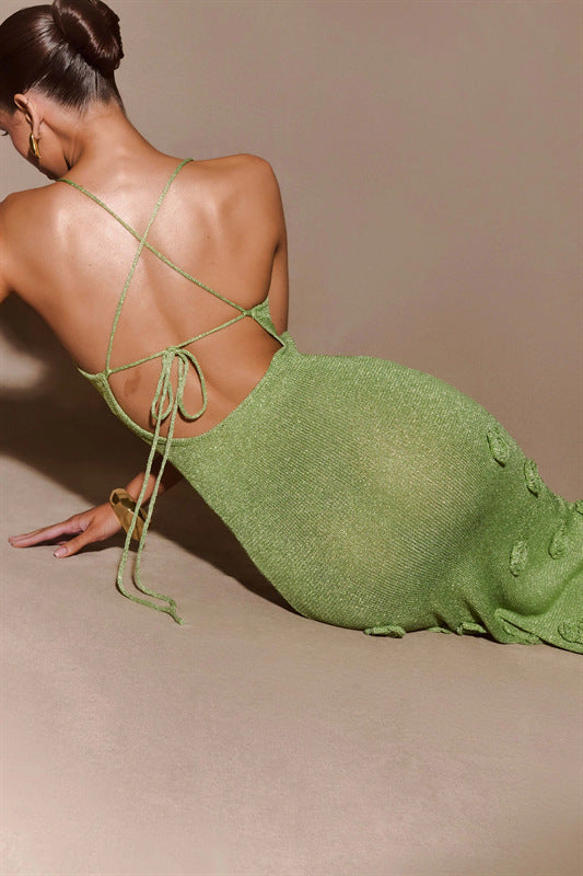 Renata - Robe longue à texture florale