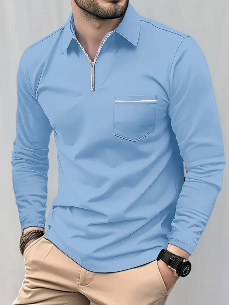 Gabriel – chemise zippée à manches longues pour le printemps