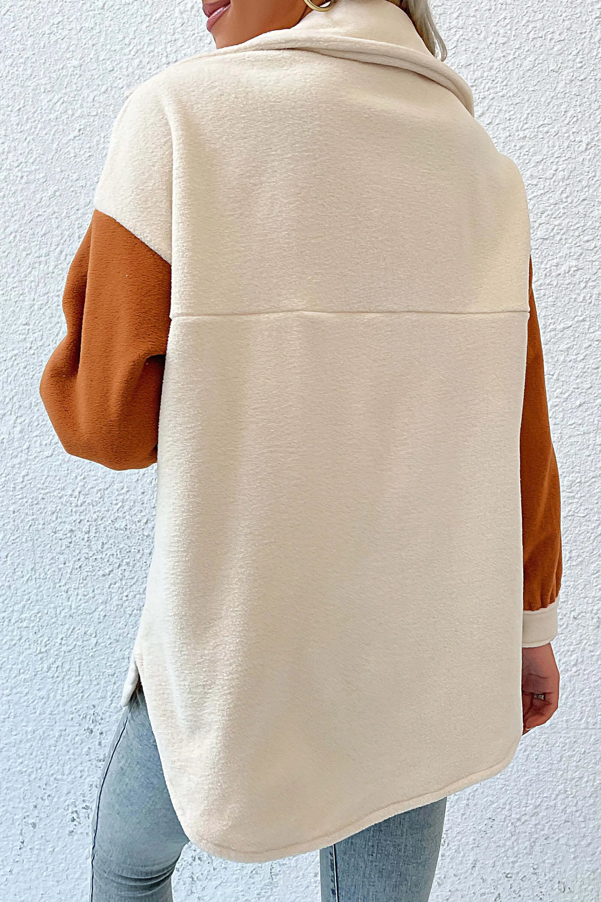 Down To Cuddle – Veste chemise douillette - Crème 
