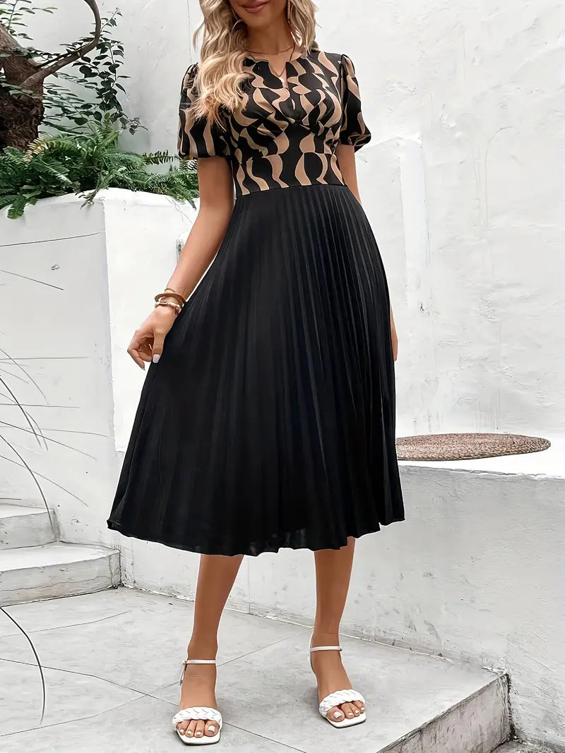 Taylor - Kurzärmeliges Sommerkleid mit Falten