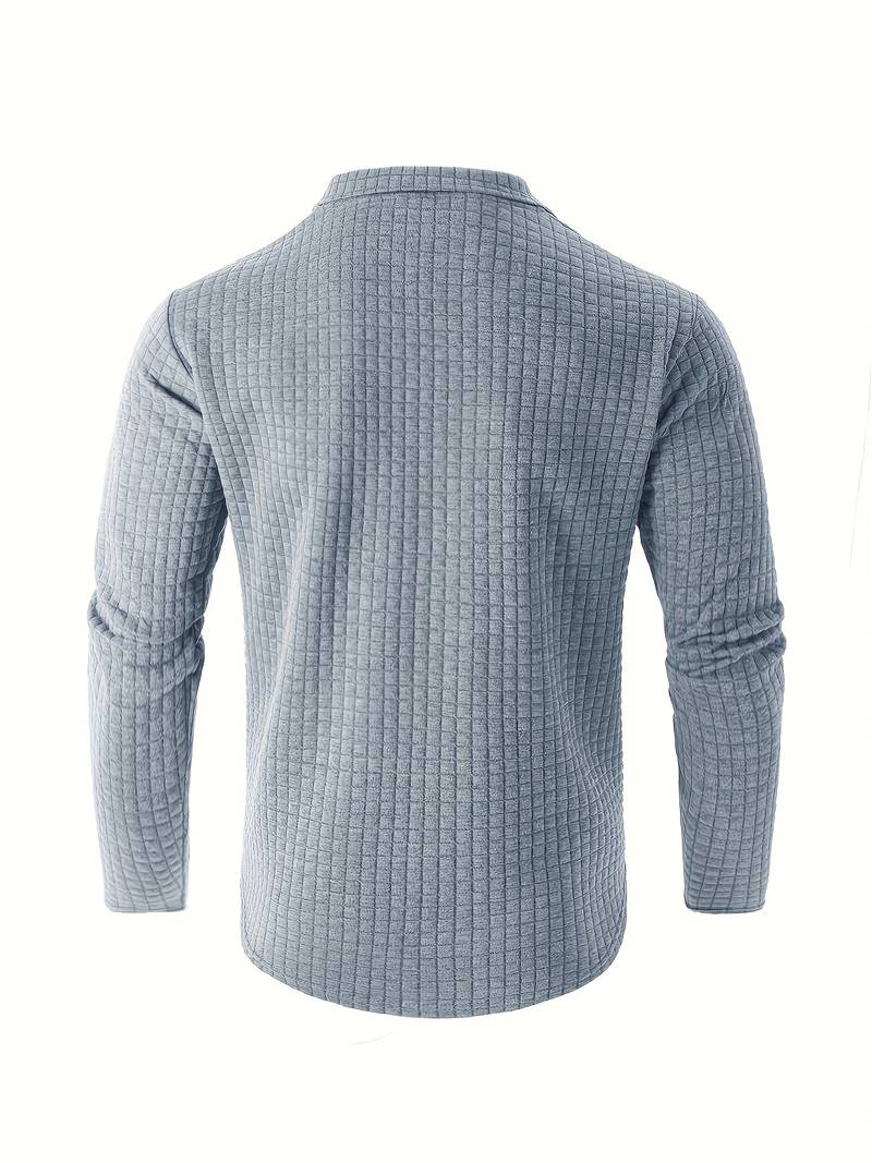 Daniel – Modèle gaufré à quart de zip pour homme