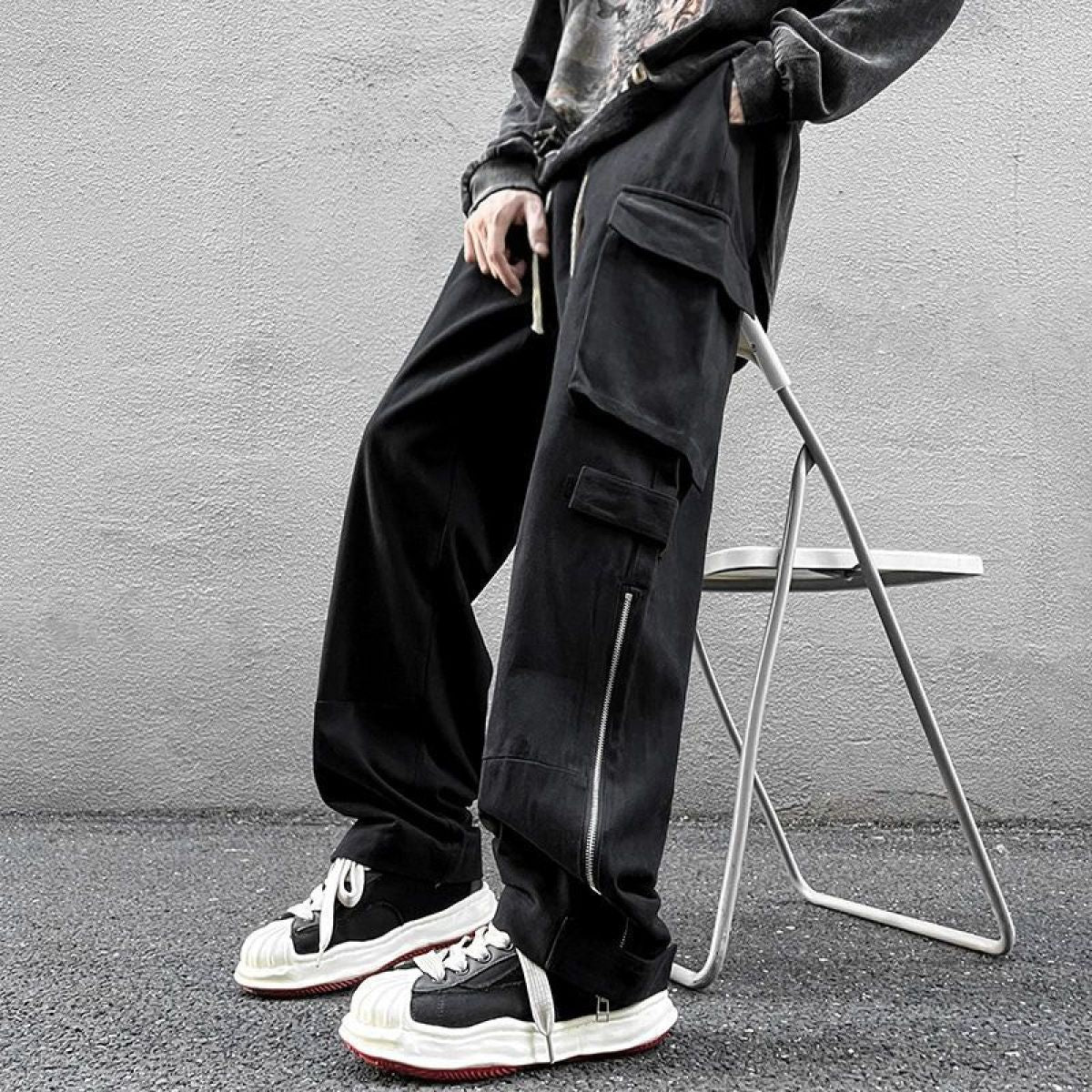 Dax - pantalon cargo droit baggy