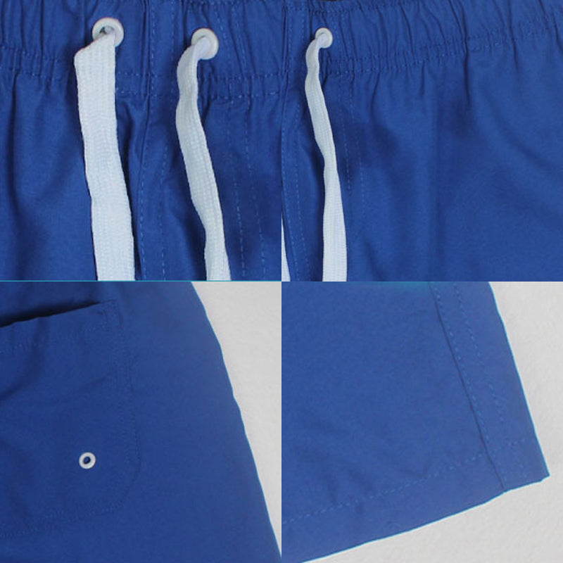 Short de plage de couleur unie pour homme