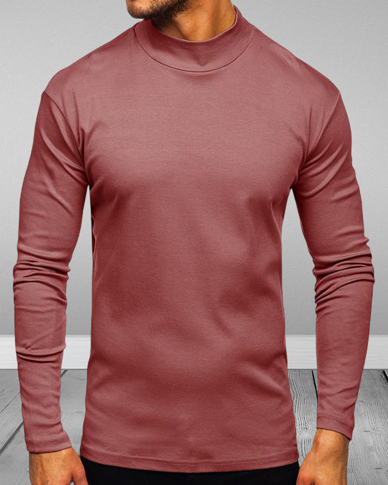 Pull col roulé uni pour homme