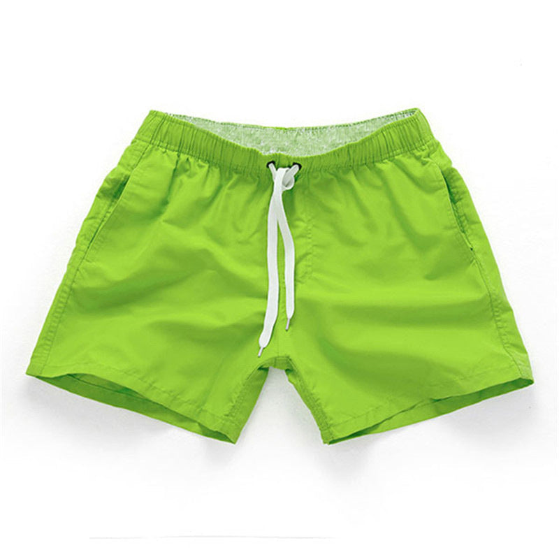 Short de plage de couleur unie pour homme