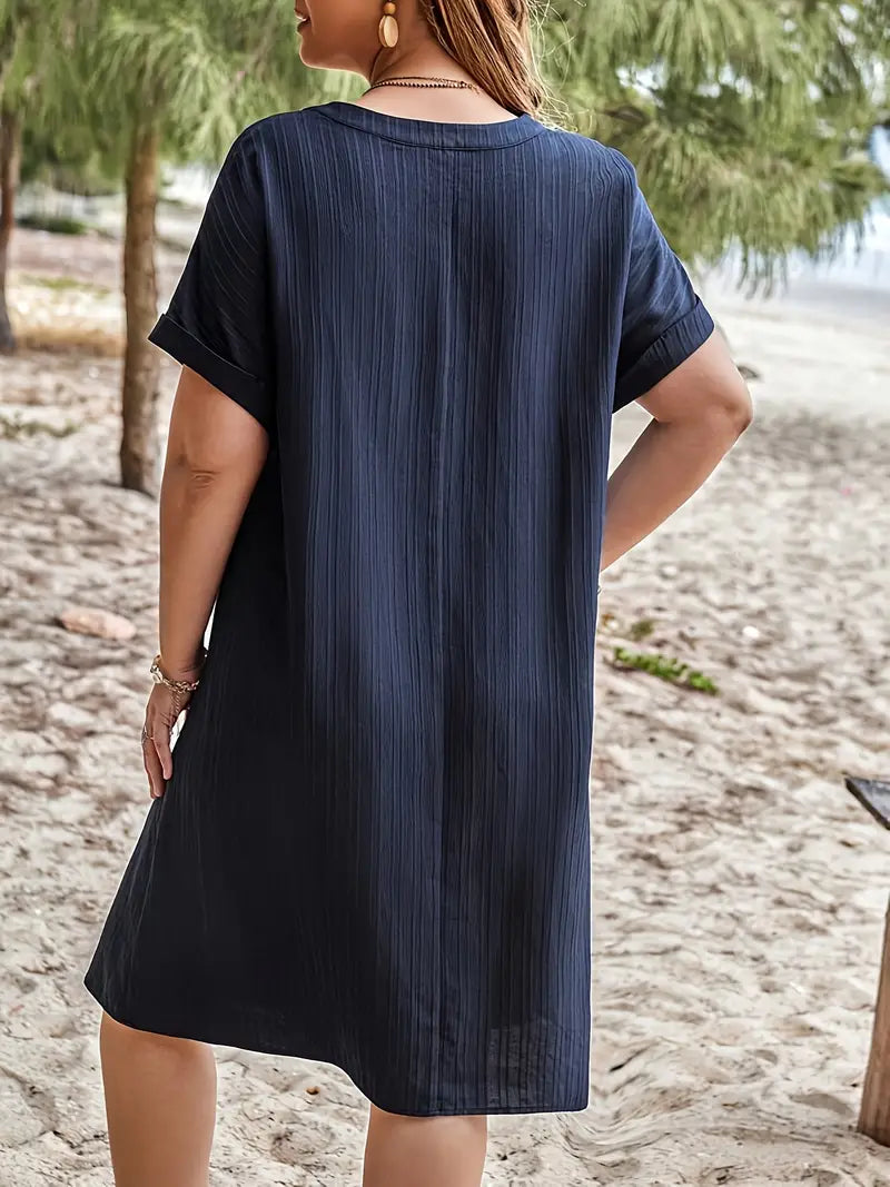 Lakisha - Damen knielanges Sommerkleid midi