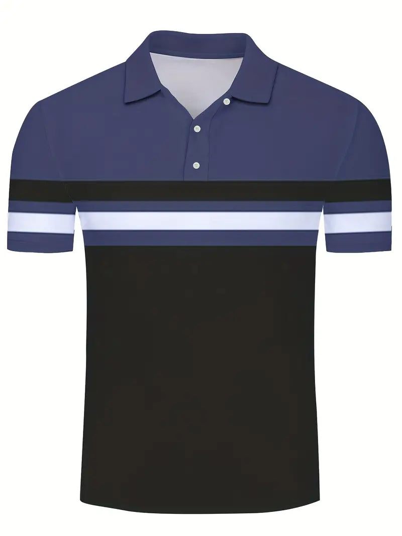 Lucas - chemise rayée à manches courtes décontractée et tendance pour homme