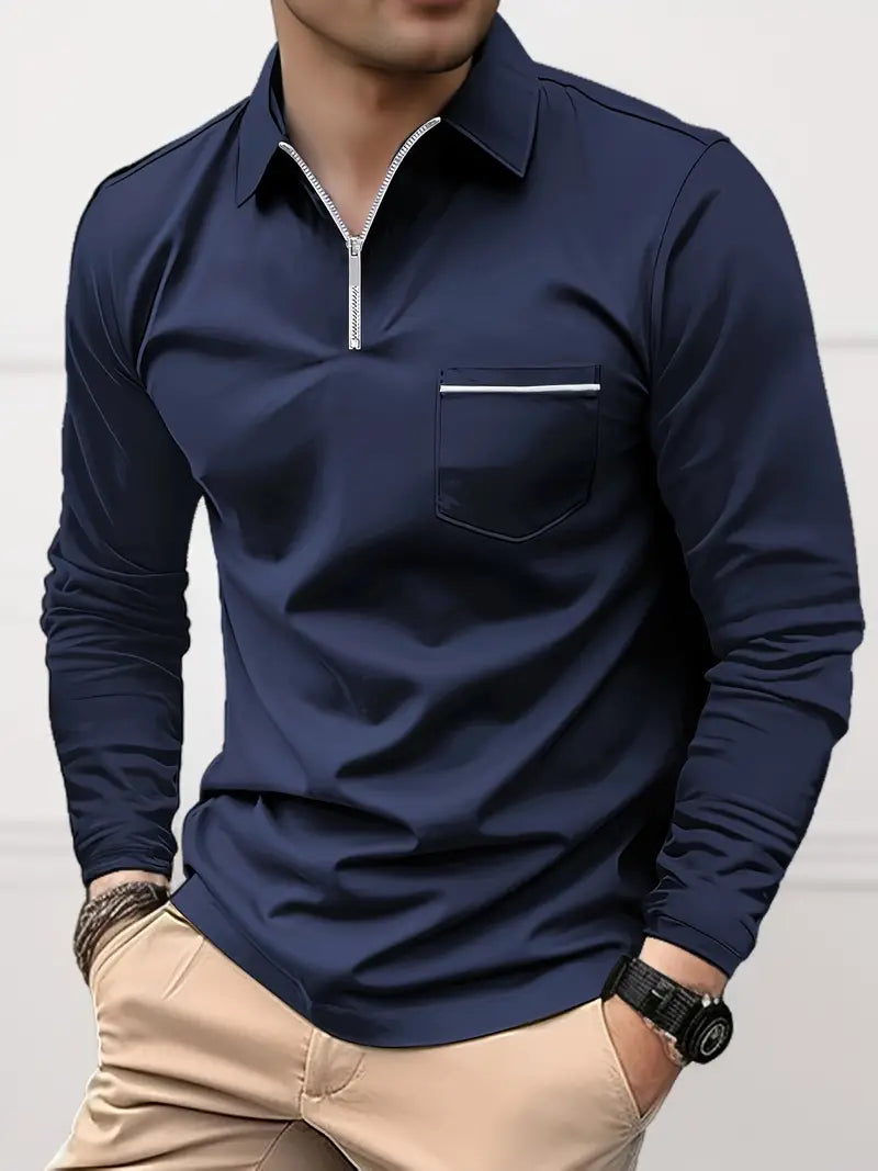 Gabriel – chemise zippée à manches longues pour le printemps