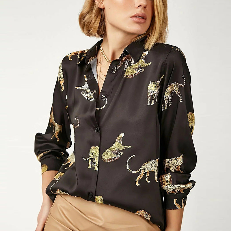 Bellachicha | Classy Leopard Revers Damenbluse
