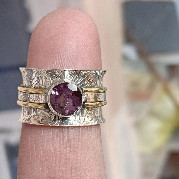 Bague de méditation en cristal de Bohème 