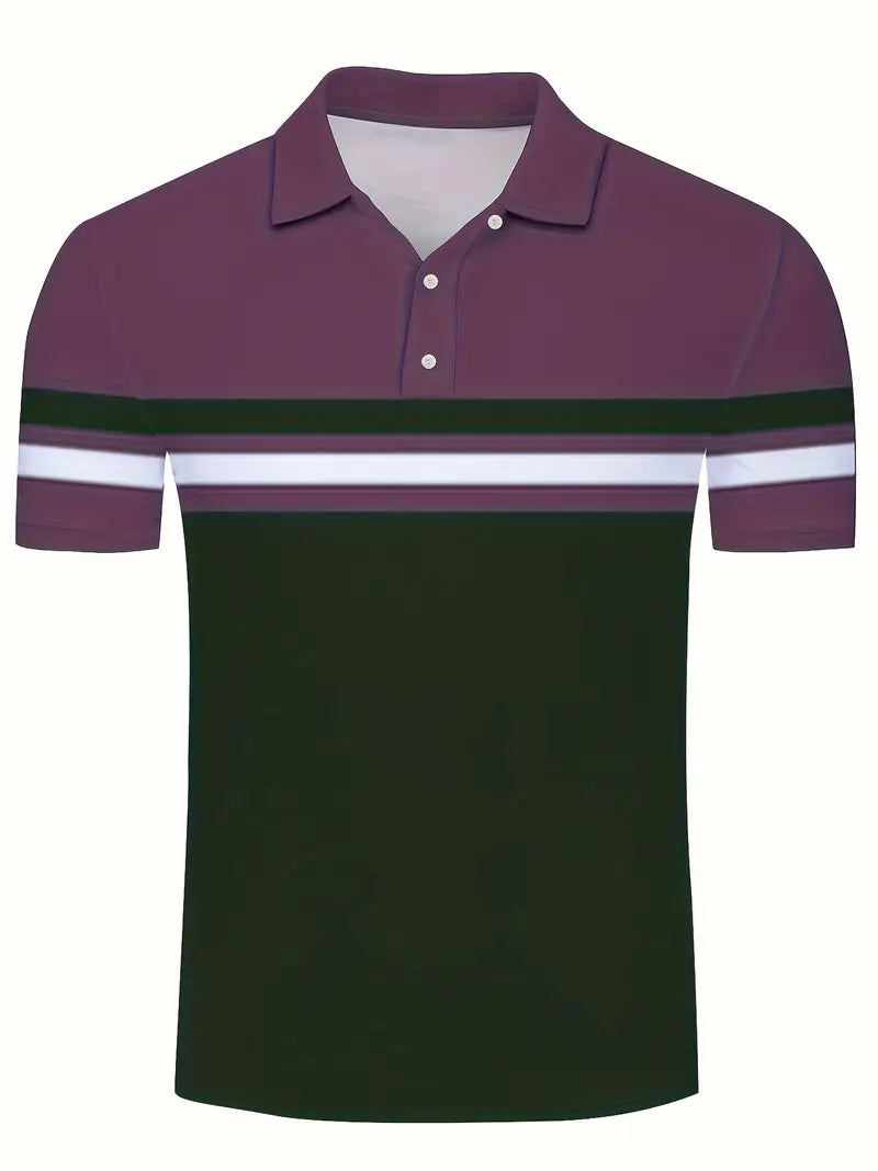 Lucas - chemise rayée à manches courtes décontractée et tendance pour homme