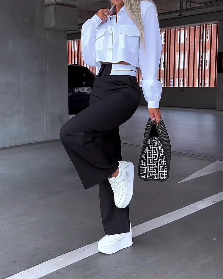 Set Damenbluse und Lange Hose