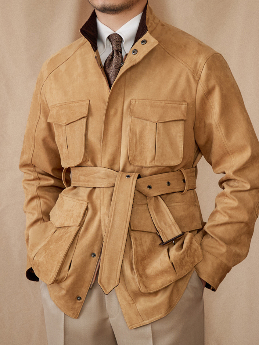 Bellachicha Wildlederoptik Vintage Jagdjacke