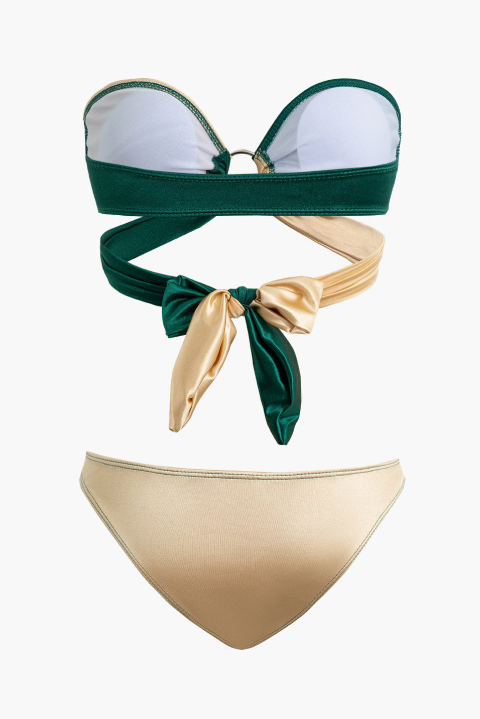 Ensemble bikini avec nœud contrasté 