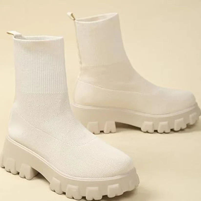 Phyllida - bottines tricotées à semelle tendance