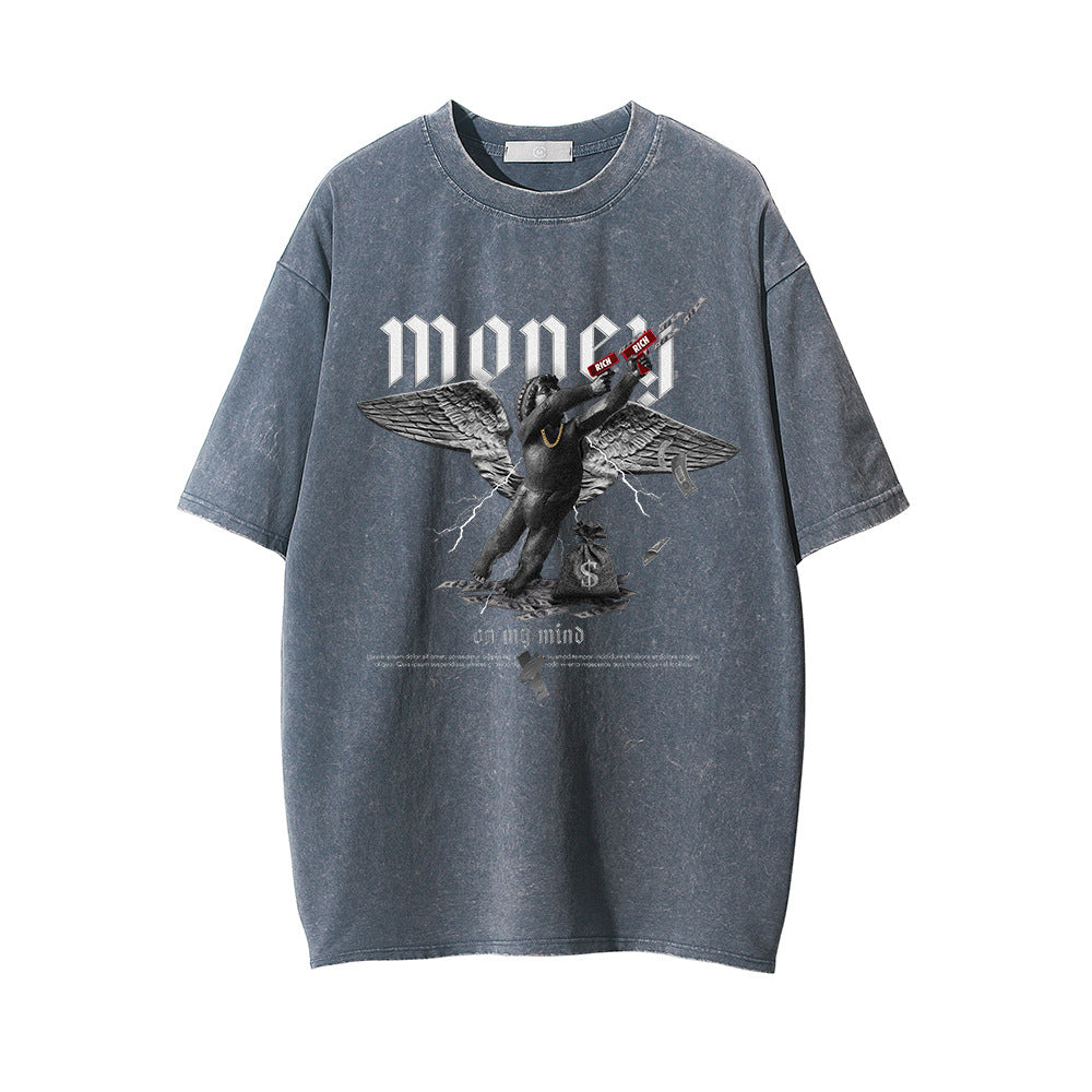 « L'ange de l'argent » - T-shirt oversize avec imprimé