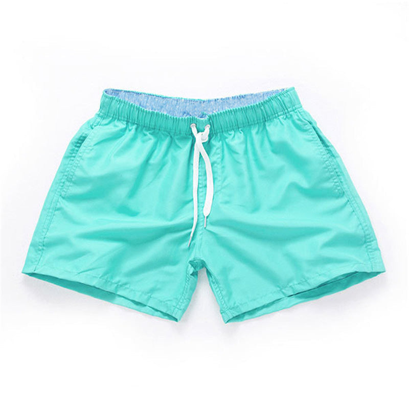 Short de plage de couleur unie pour homme