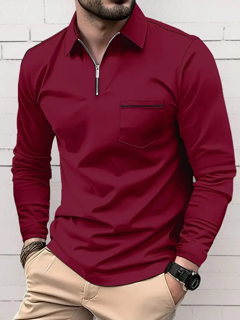 Gabriel – chemise zippée à manches longues pour le printemps