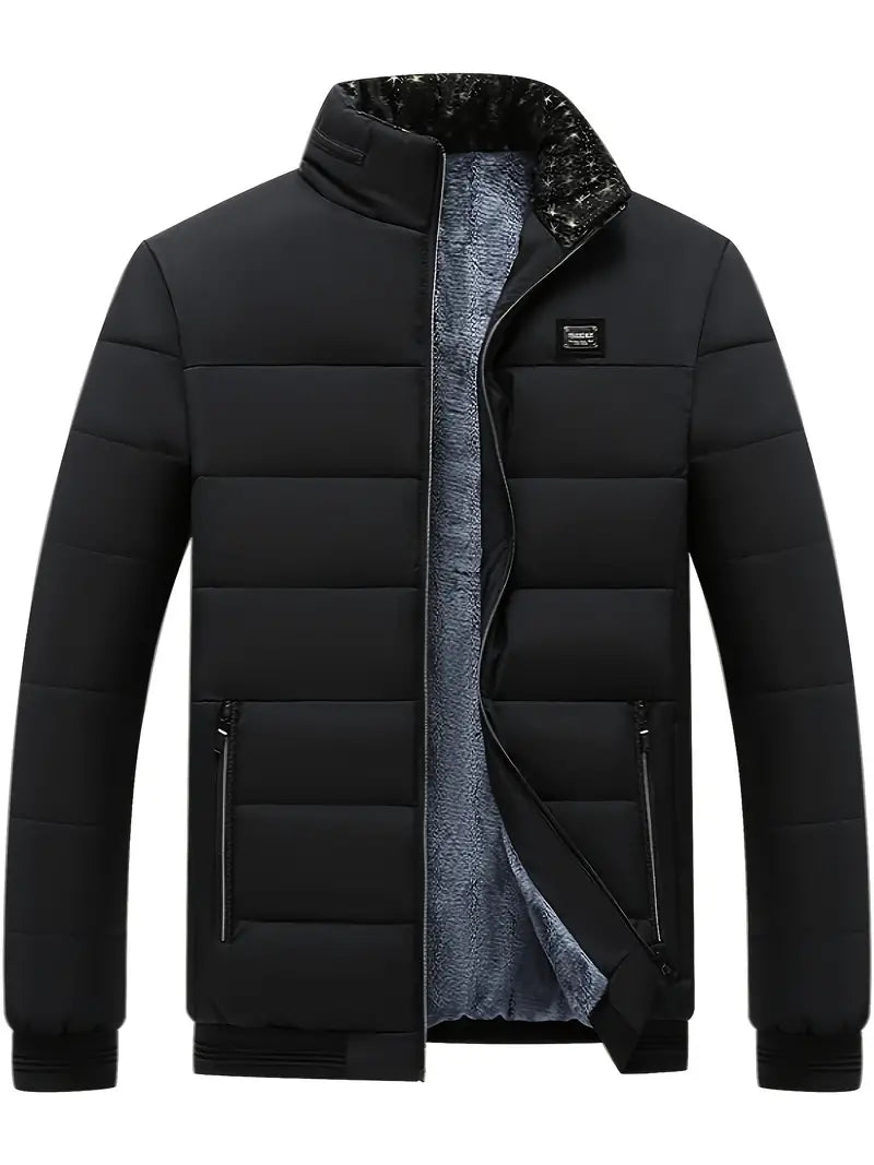 Sert – veste homme tendance à col montant – manteau d'hiver épais et chaud avec doublure en velours
