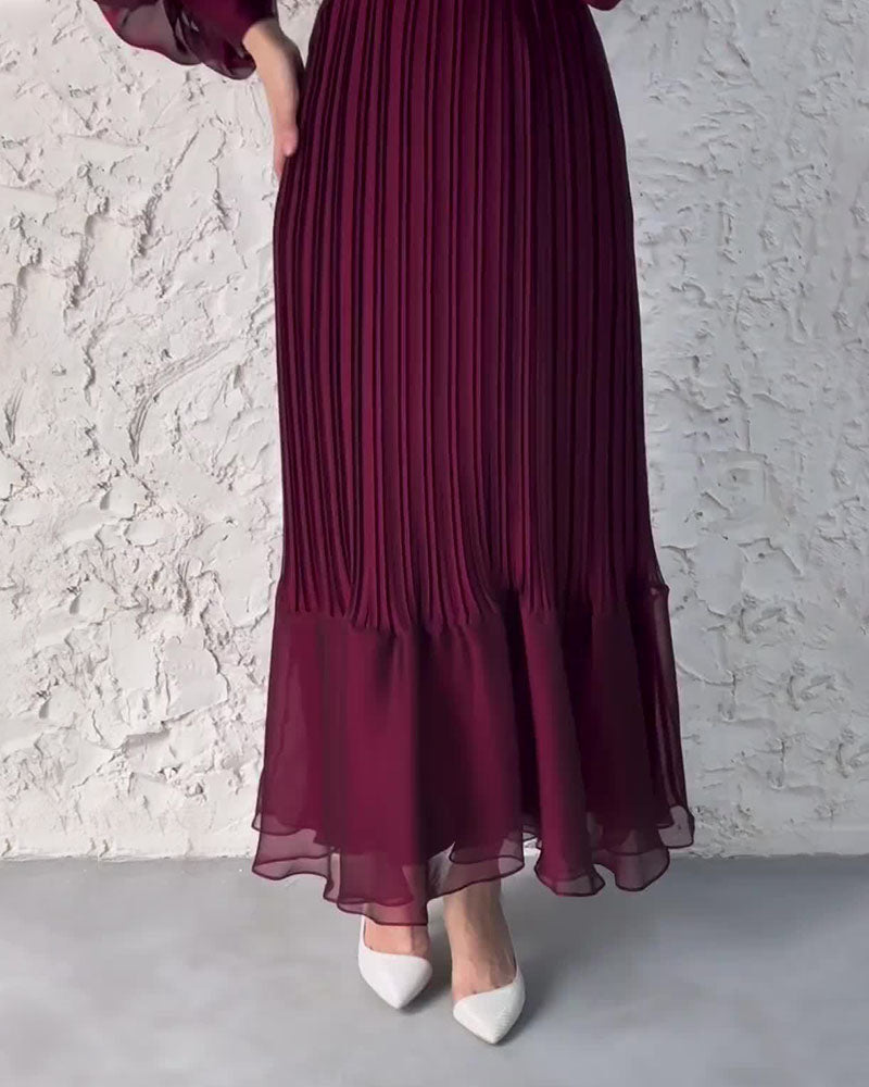 ÉLIE™ | ROBE MAXI À MANCHES BOUFFANTES