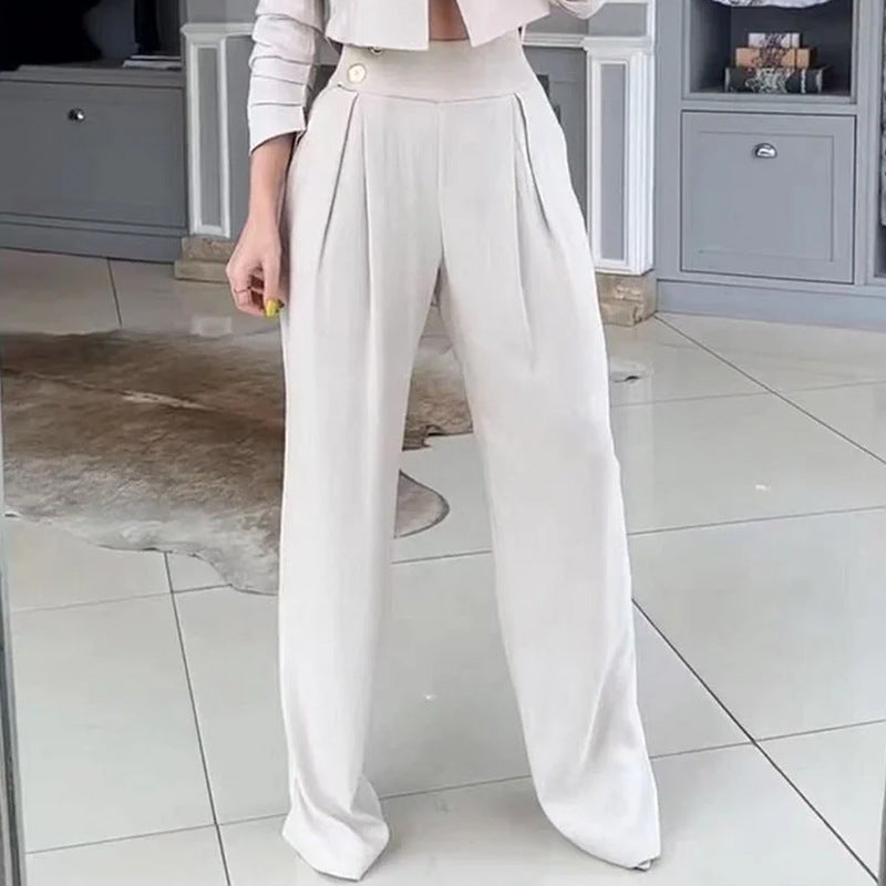 Bellachicha Herbst Neues Einfarbiges Lose Hose Zweiteiliges Set