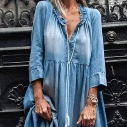 Dianna - Bohème-Denim-Kleid