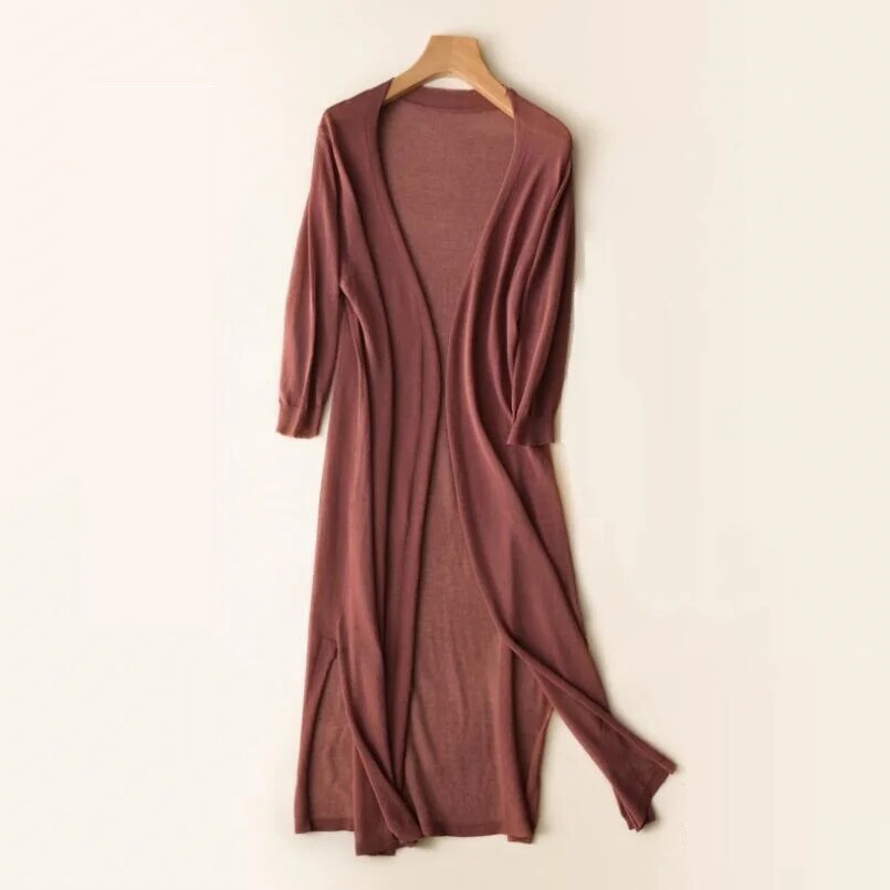 Cardigan long en maille - Alyssa