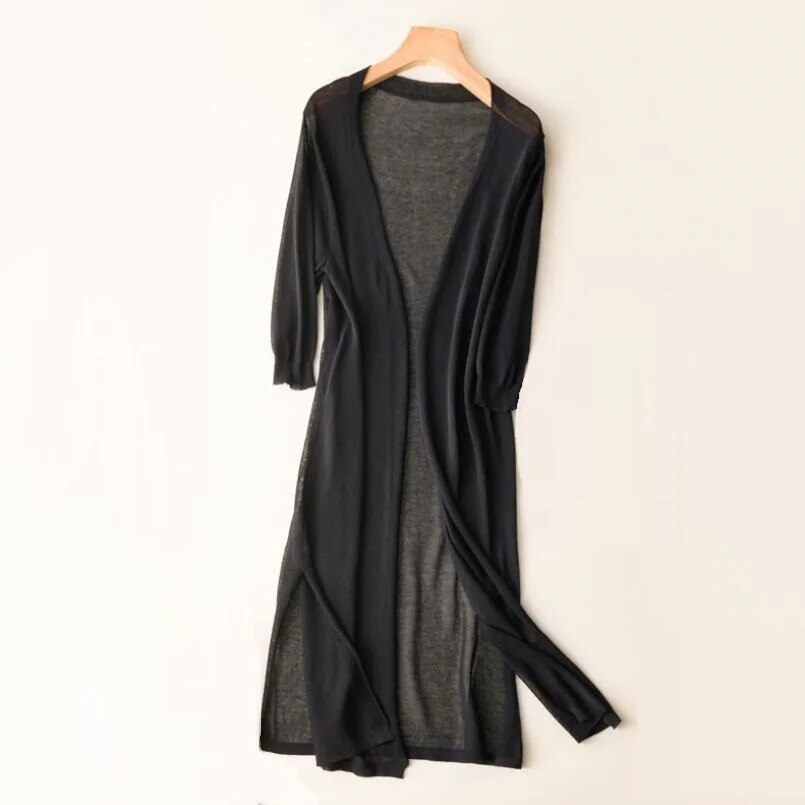 Cardigan long en maille - Alyssa