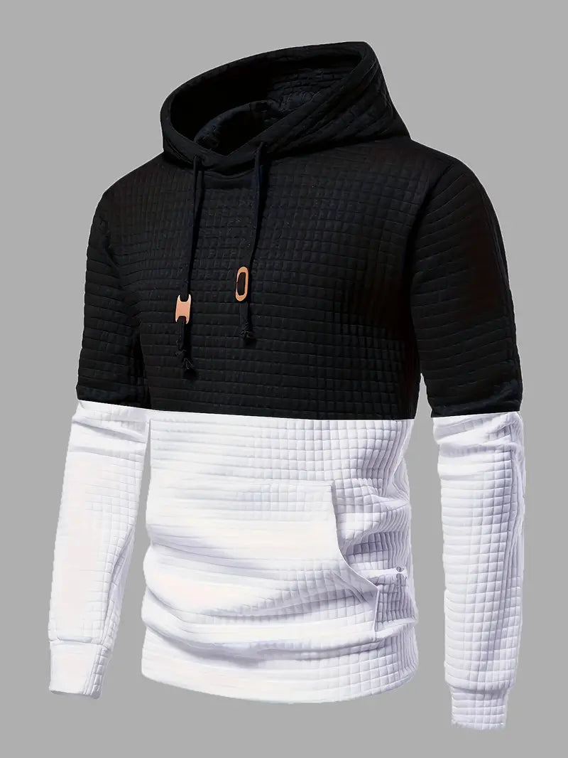 Magnus - Sweat à capuche en tricot gaufré pour homme