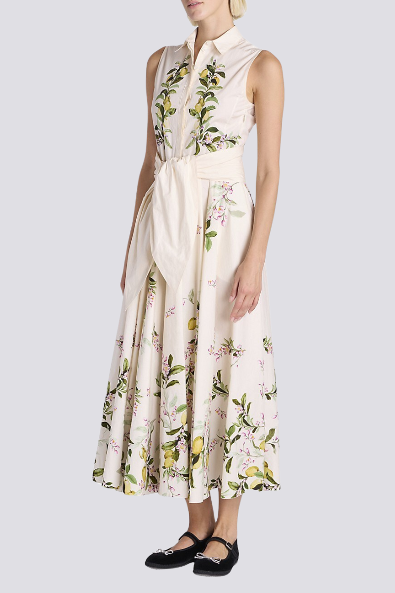 Ärmelloses Maxikleid „Adelle“ mit Blumenschleife