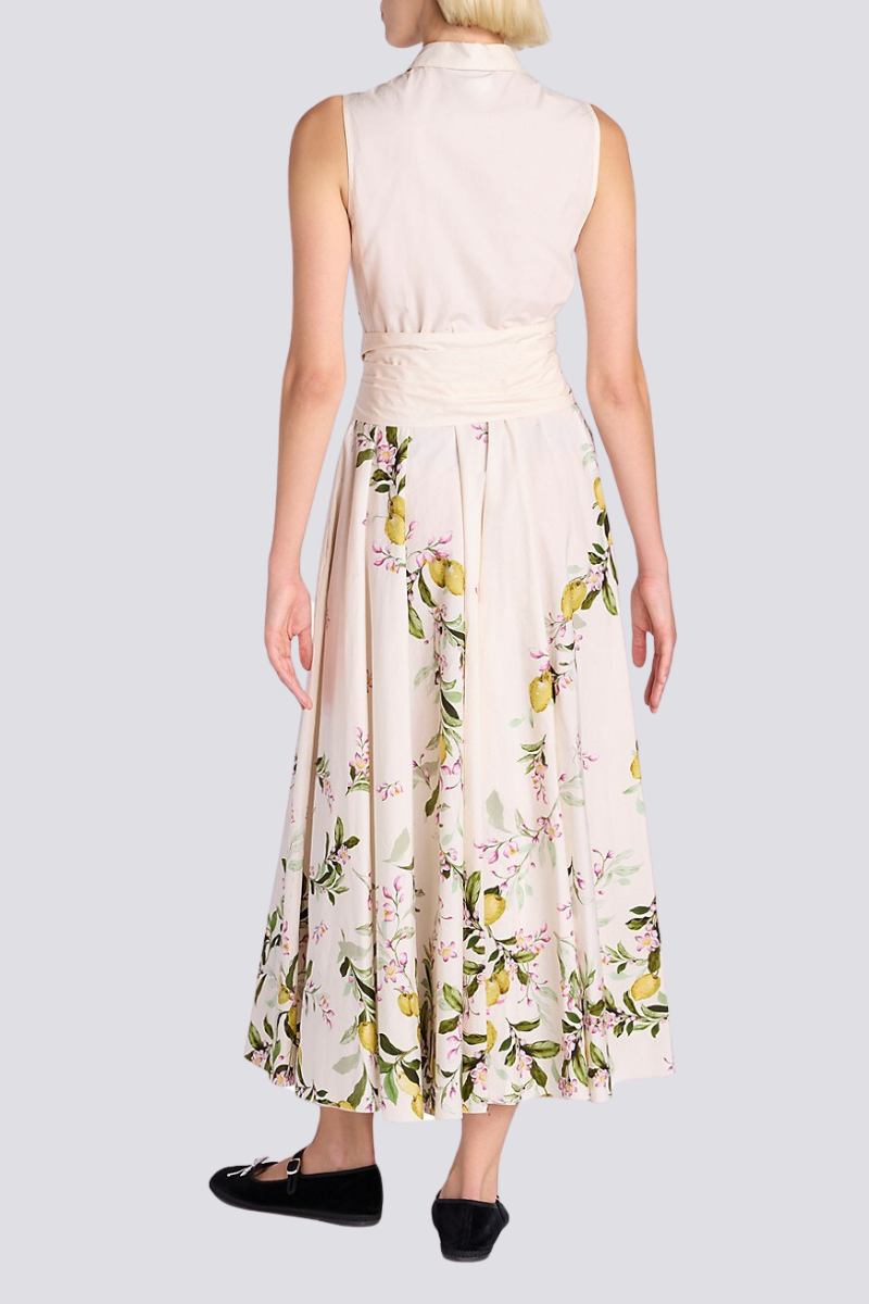 Ärmelloses Maxikleid „Adelle“ mit Blumenschleife