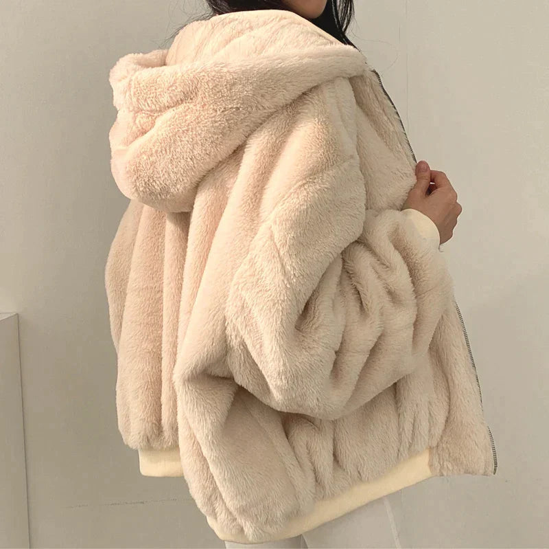 Arra® | Doudoune avec fourrure en peluche 
