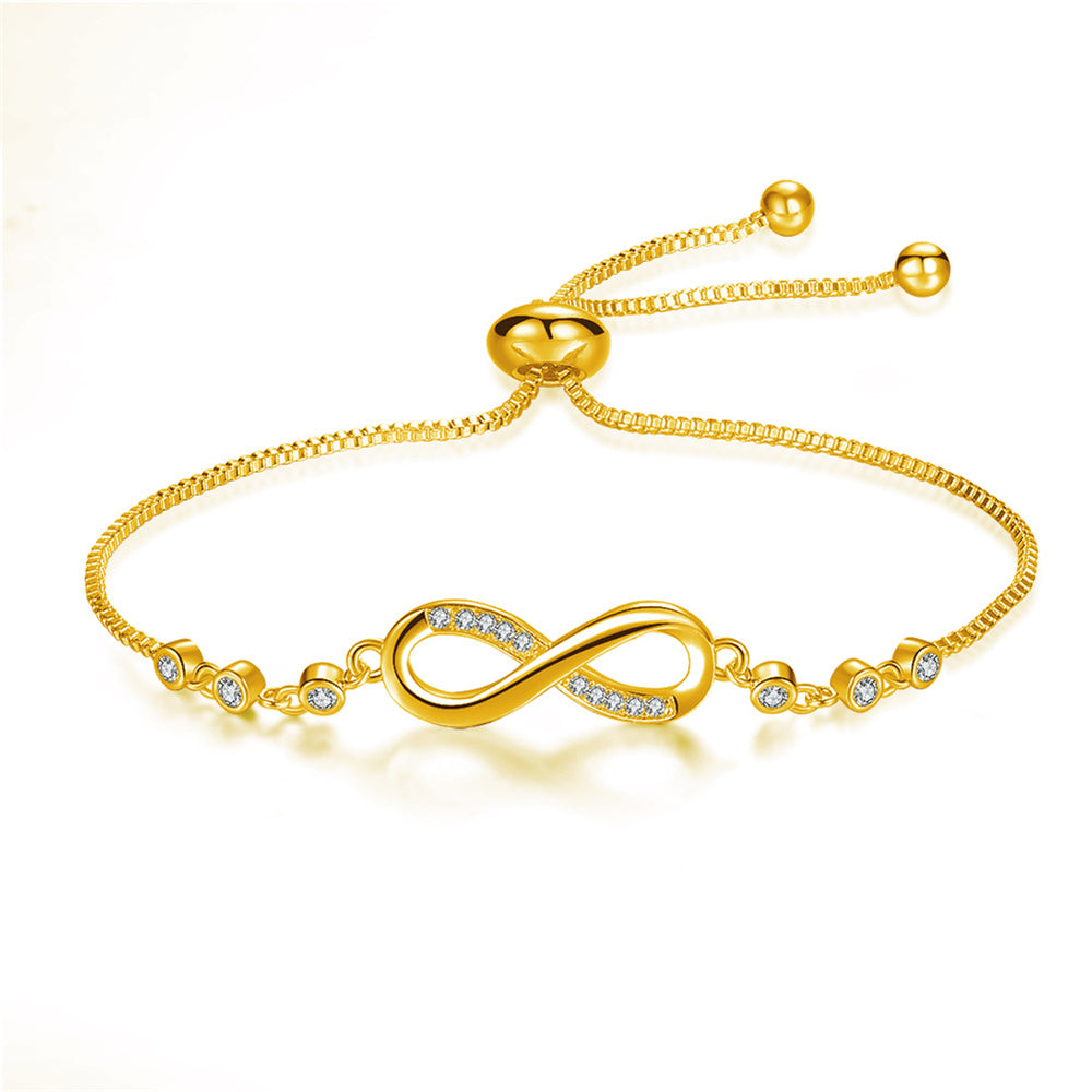 Bracelet infini réglable en argent 
