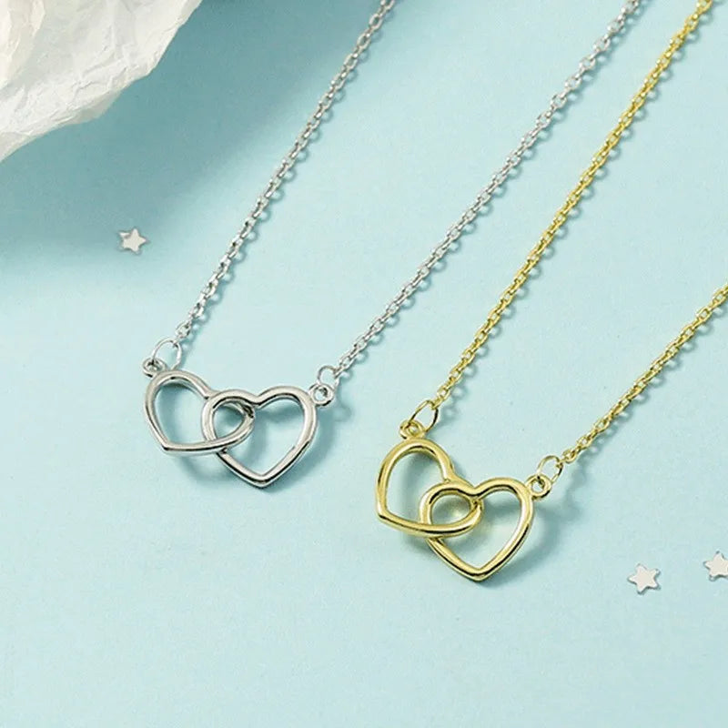 Double Heart Halskette