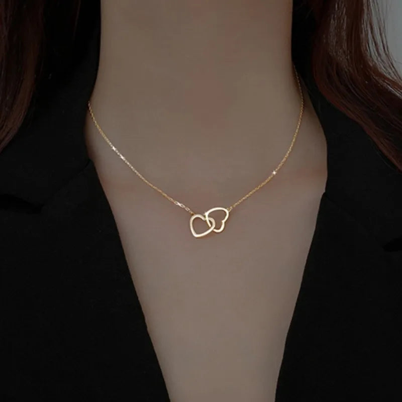 Collier Double Coeur