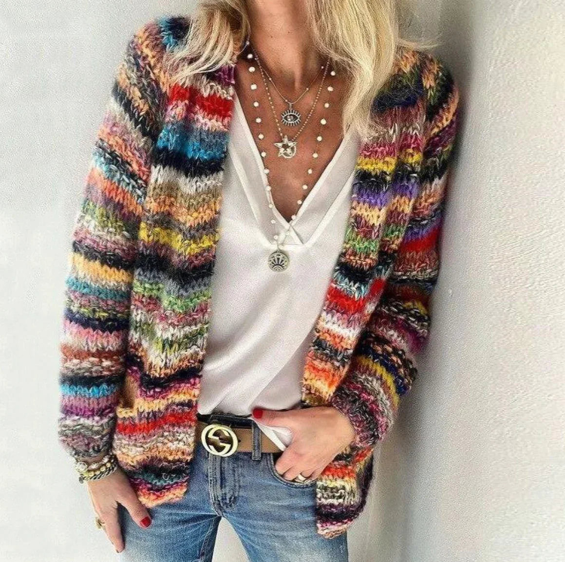Emily – cardigan élégant et coloré