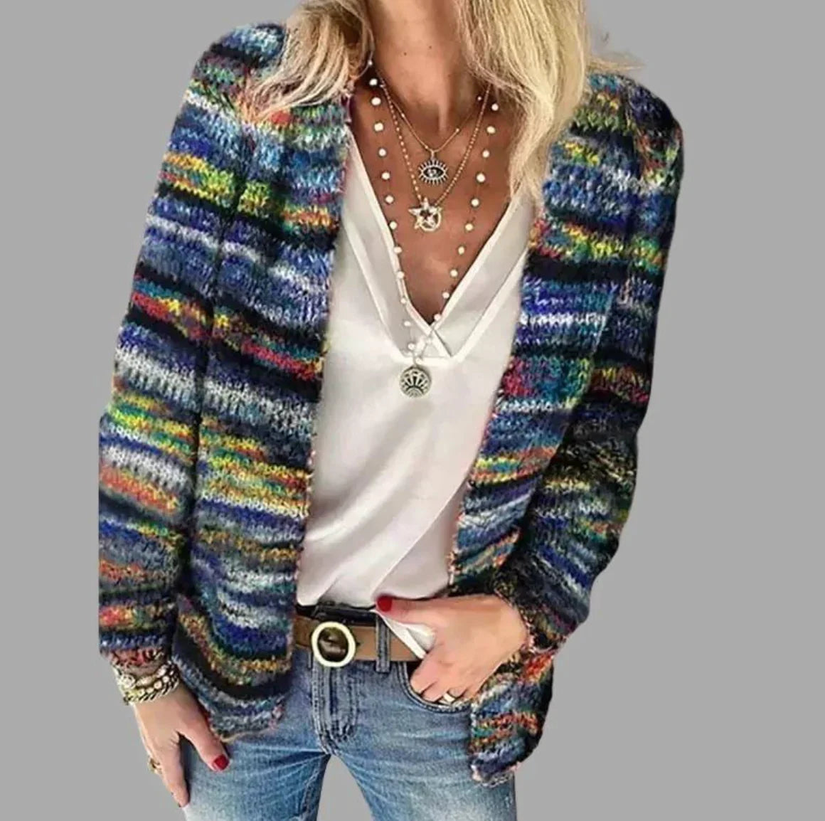 Emily – cardigan élégant et coloré