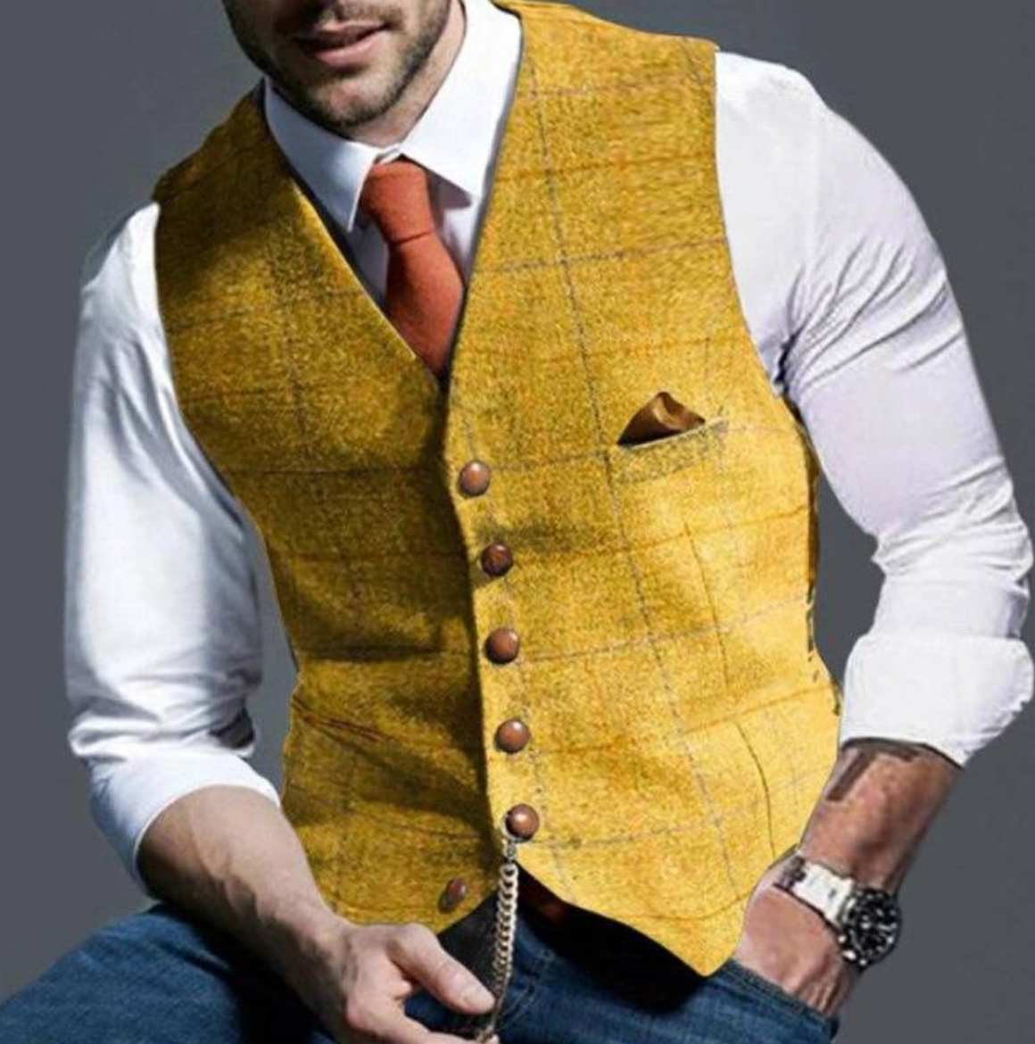 ZAYN - magnifique gilet à carreaux élégant