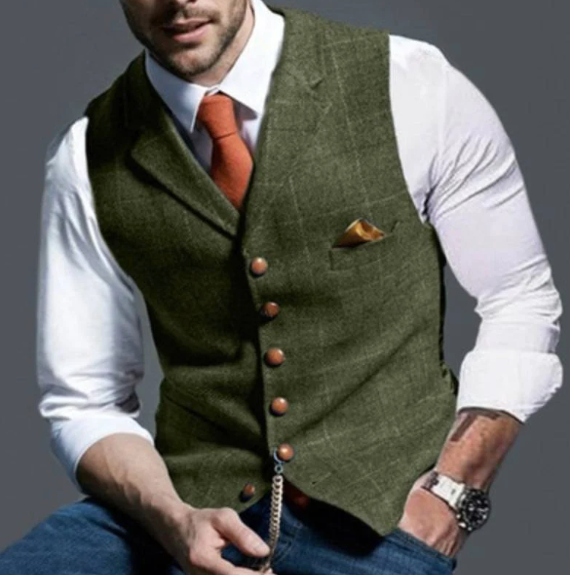 ZAYN - magnifique gilet à carreaux élégant