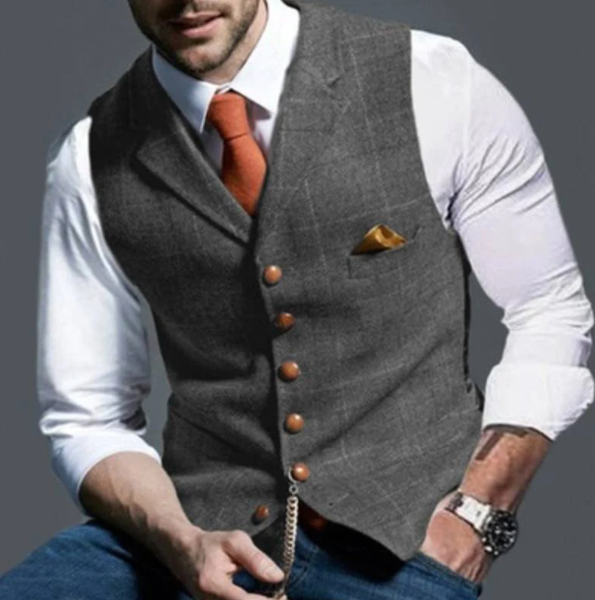 ZAYN - magnifique gilet à carreaux élégant