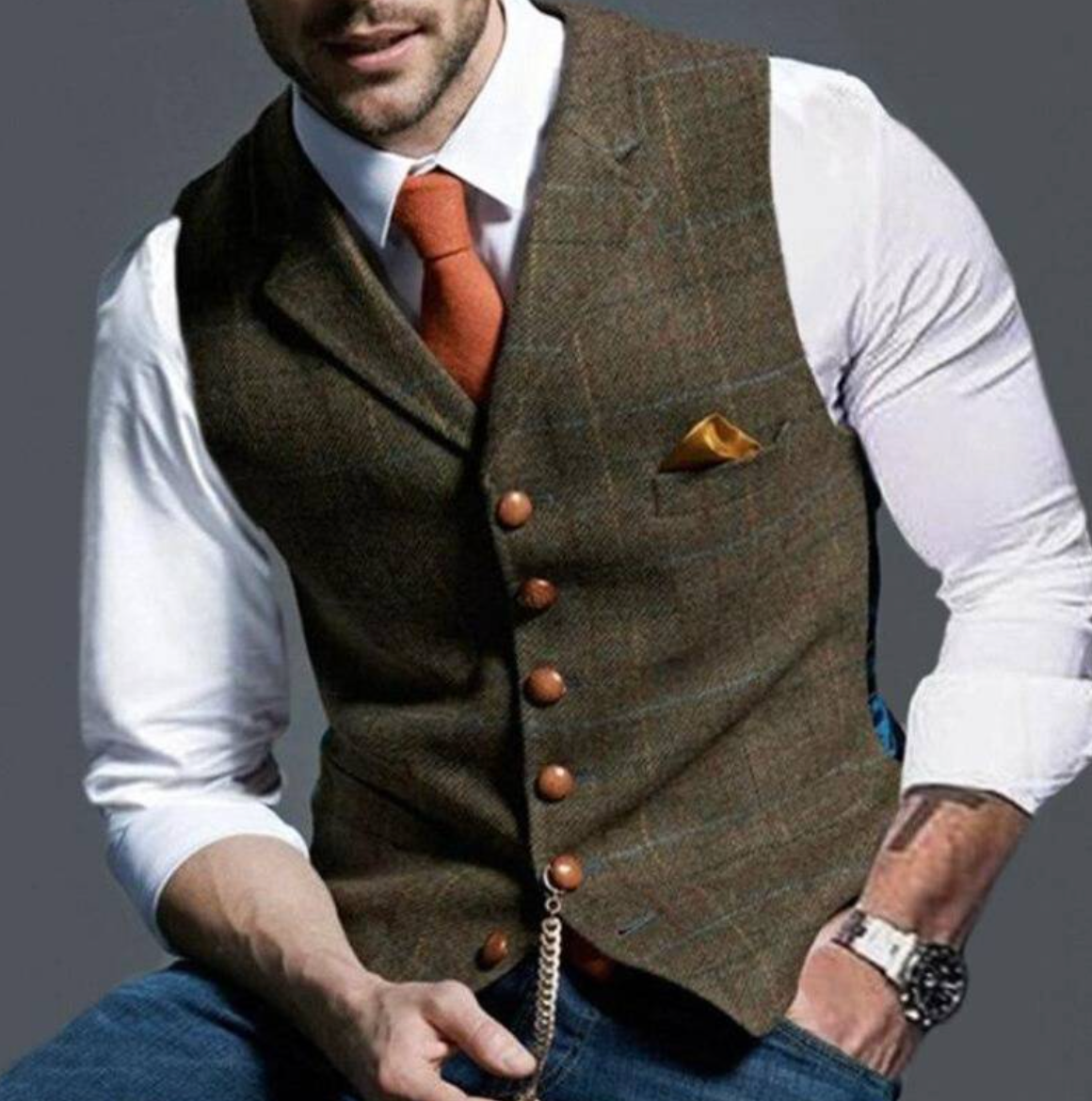 ZAYN - magnifique gilet à carreaux élégant