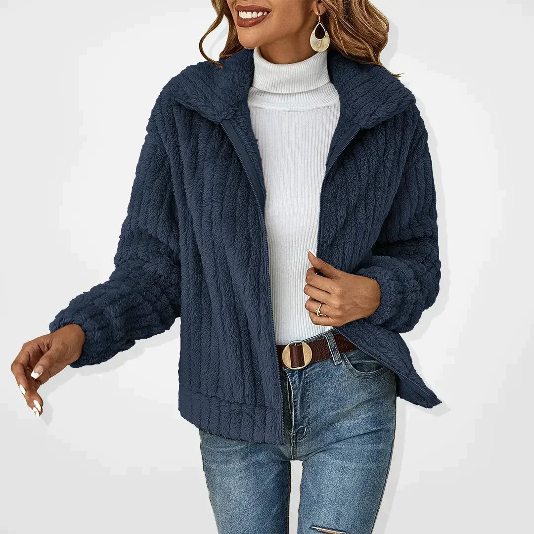 Alyanna® | Gilet avec fourrure en peluche