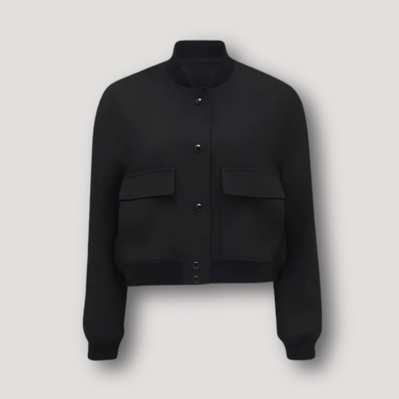 Brindley | Veste bomber classique à manches longues et boutons-pression pour femme