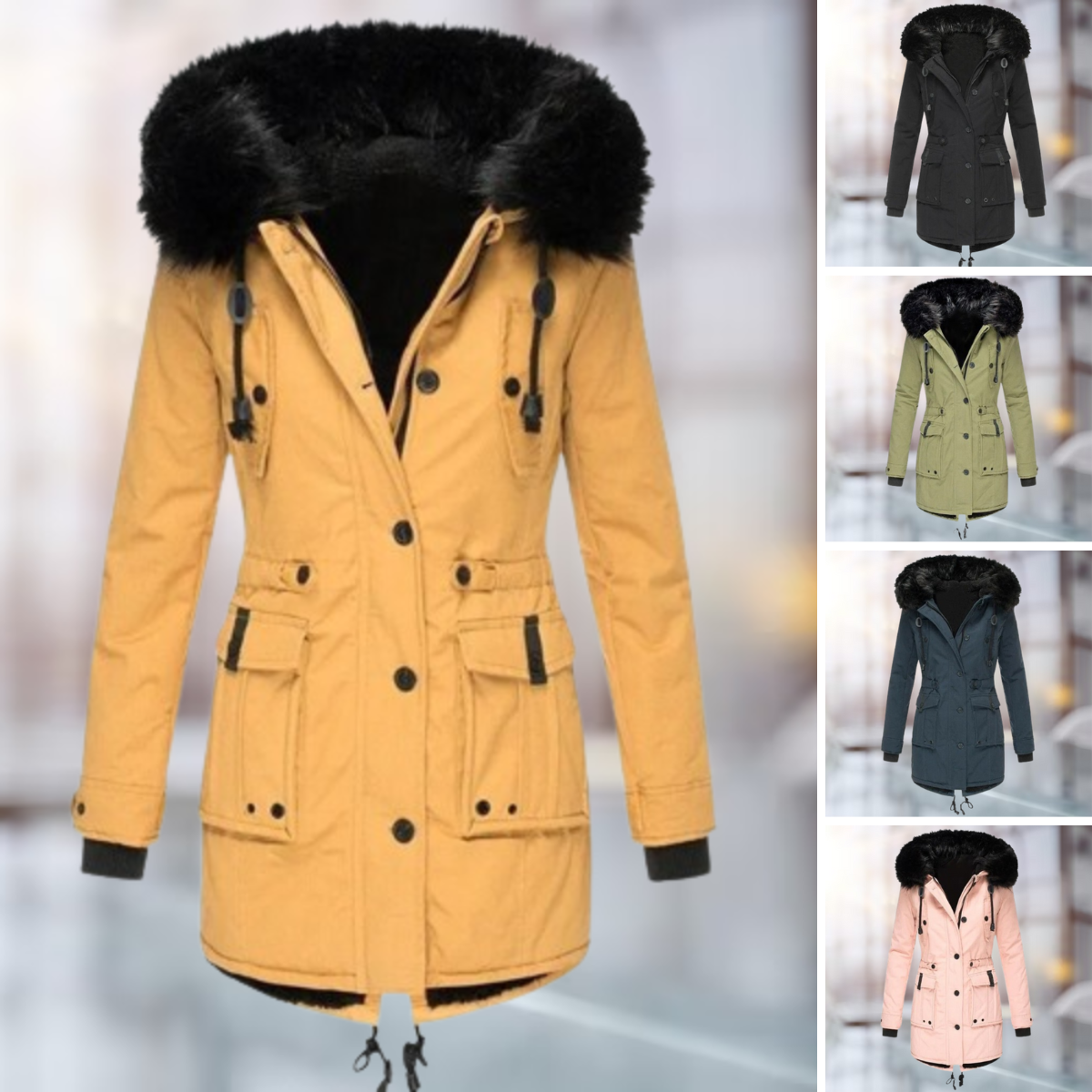 Anderson | Manteau élégant à col en coton et laine