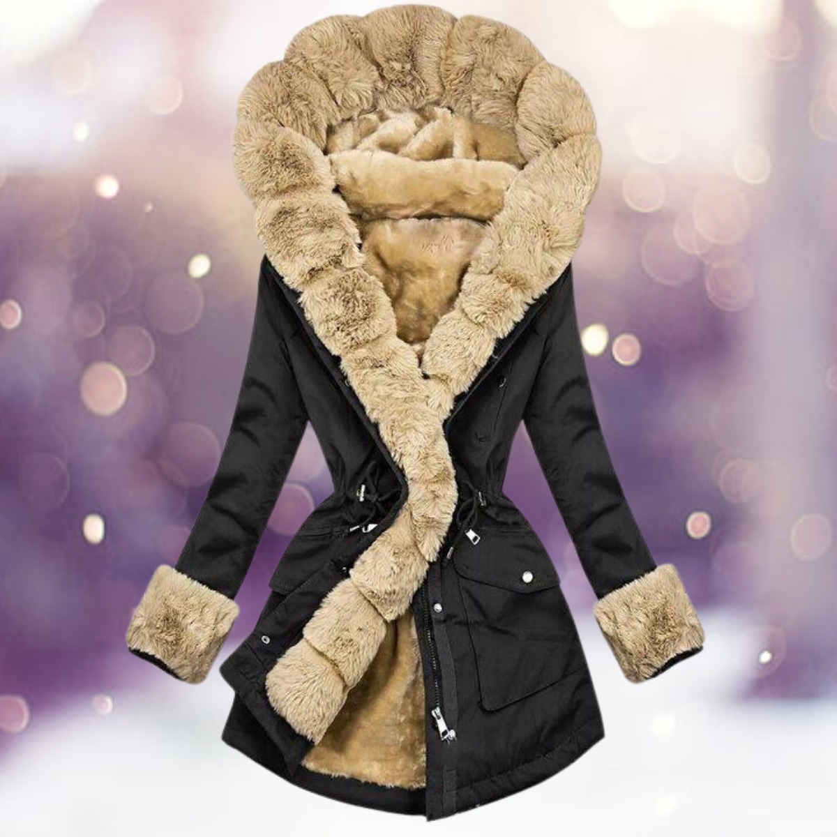 VESTE CHAUDE ET MODE AVEC DOUBLURE EN PELUCHE CONFORTABLE 