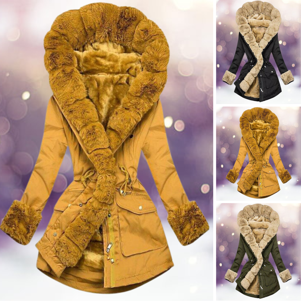VESTE CHAUDE ET MODE AVEC DOUBLURE EN PELUCHE CONFORTABLE 