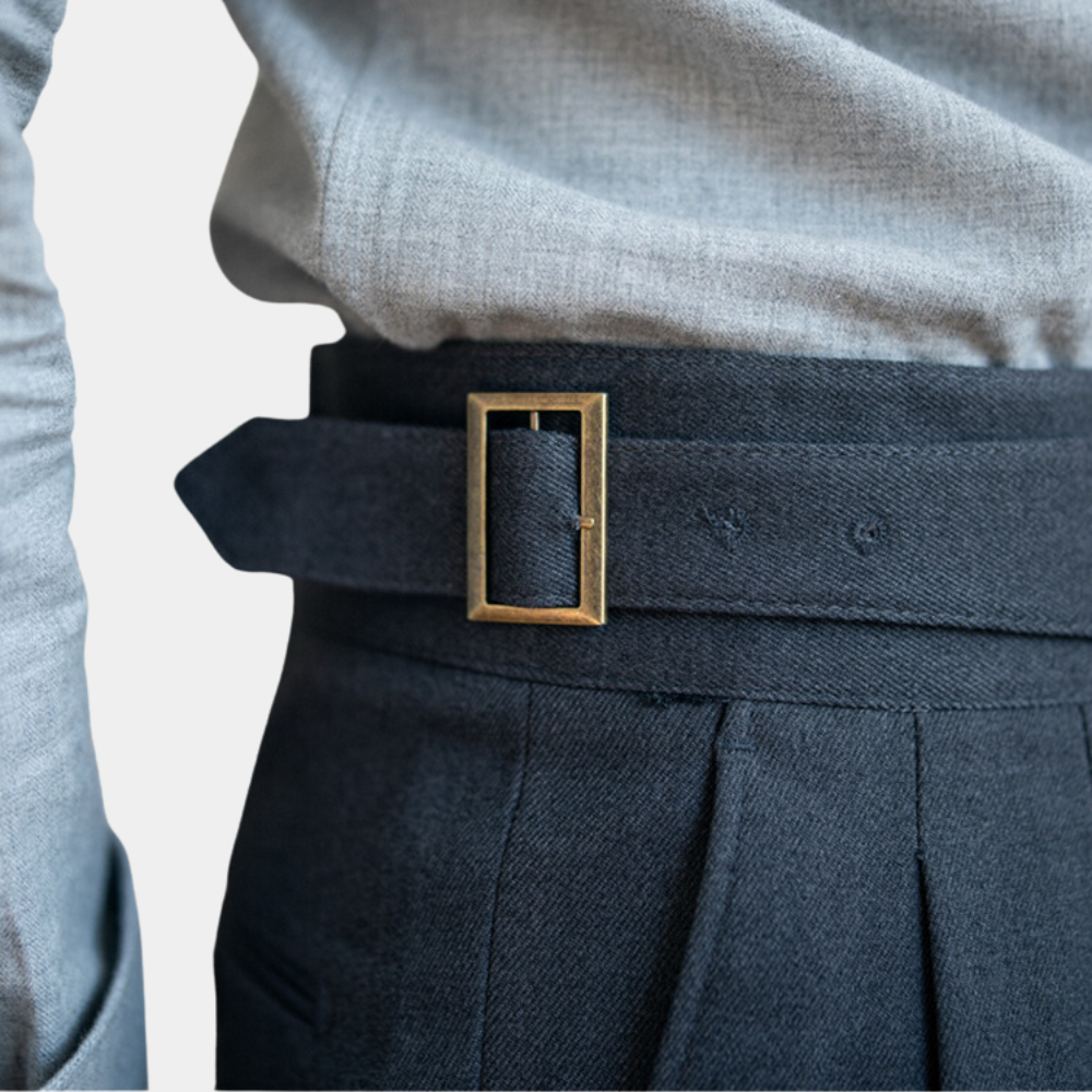 Pantalon classique pour homme avec boucles